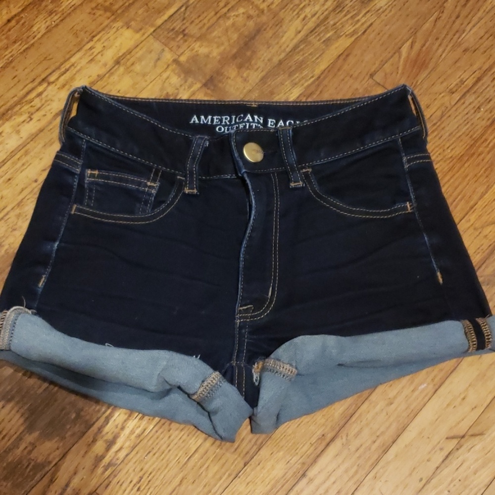 Dark wash AE Jean shorts